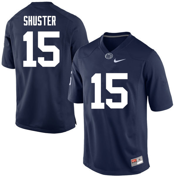 Men Penn State Nittany Lions #15 Michael Shuster College Football Jerseys-Navy - Click Image to Close